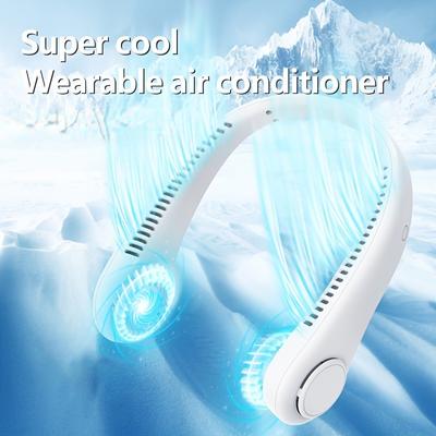 Neues Blatt Weniger Nackenaufhängung Kleiner Ventilator USB-Aufladung Outdoor Tragbar Tragbarer Sport-Nackenaufhängungs-Ventilator Unverzichtbar für Faule Menschen