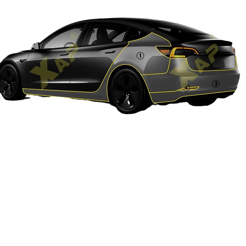 Tsela Model 3 Transparent TPU Protective Film: Anti-Yellowing, Anti-Scratch, Anti-Fouling, Self-Healing.