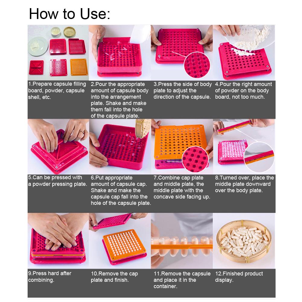 100 Holes Capsule Filler Plate Manual Capsule Powder Filling Machine Board Tool for Size 0#