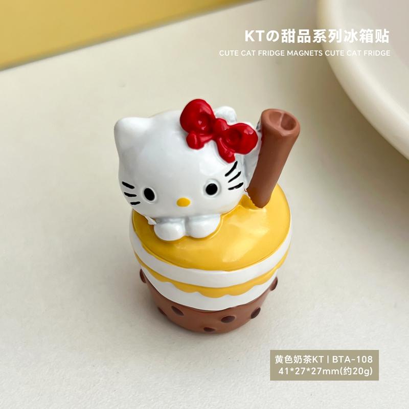 Cartoon Hello Kitty refrigerator magnet Stickers Kitchen Decorations Cute Cat KT Fridge Magnets Decor Anime Household Supplies