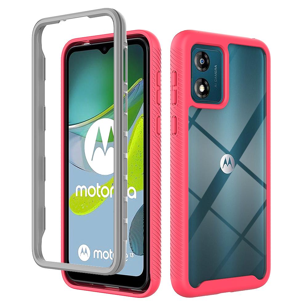 

Fit Motorola E13 Case Shockproof Clear Case Full Body Rugged Defender Cover for Moto E13 Phone Cases PC TPU&JUST CASE
