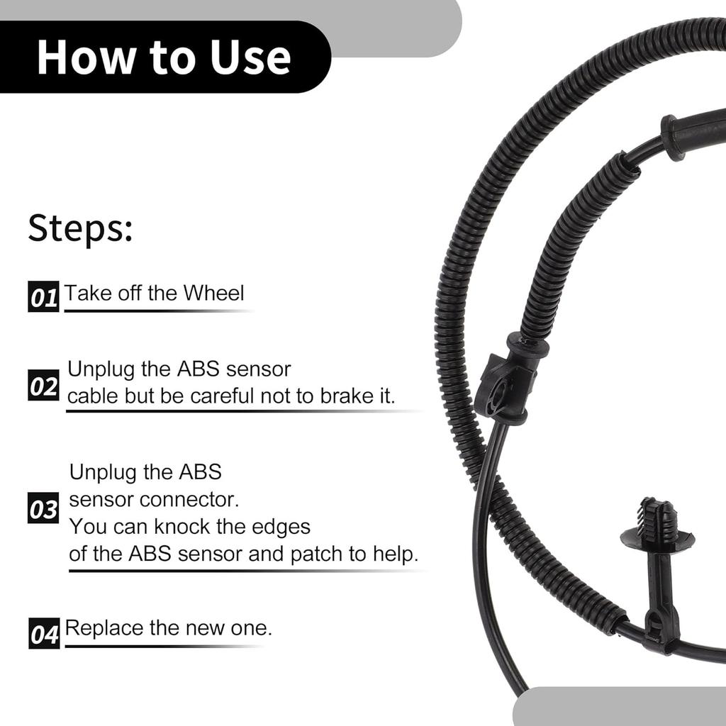 ABS Wheel Speed Sensor No.FL3Z2C204A/JL3Z2C204A/JL3Z2C204D Front Left or Right Driver or Passenger Side Fit for Ford F-150 2015-2017