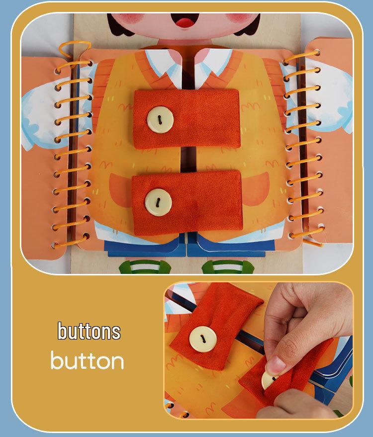 Kids' Montessori Multi-Layer Busy Board: Early Education Dressing Practice Tool