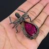 Ruby Pendant Gemstone Jewelry, 999 Copper Wire Wrapped Handmade Pendant, Latest Design Jewelry