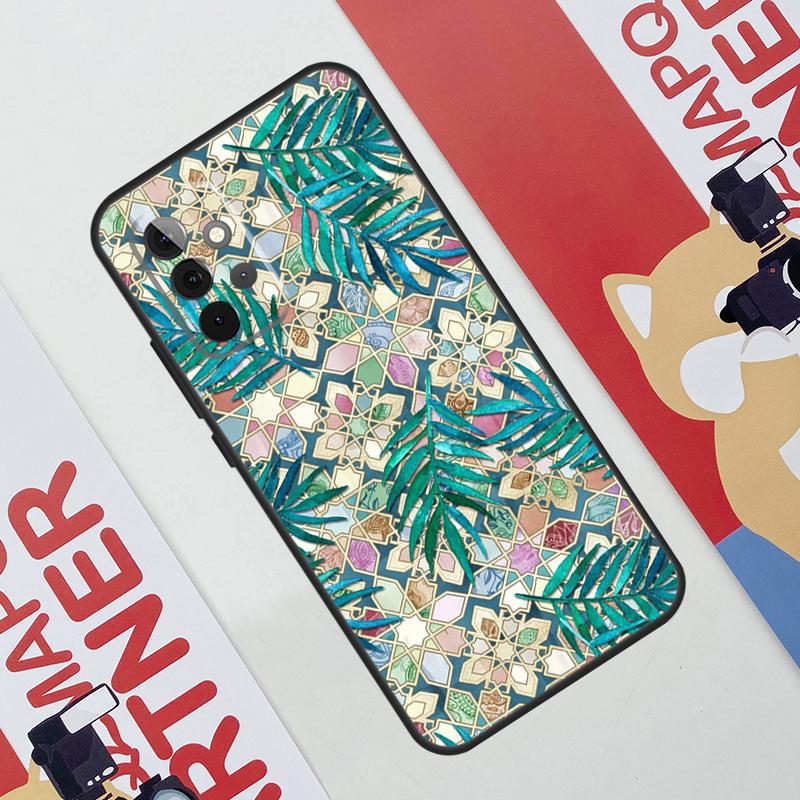 Muted Moroccan Mosaic Tiles Phone Case For Samsung Galaxy A53 A33 A23 A13 A52 A32 A22 A12 A51 A71 A14 A24 A34 A54 A21S
