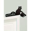 Metal Wall Decor Cat Spilling Coffee Humorous Kitchen Sign Door Hanging Art Home Gift Modern Housewarming