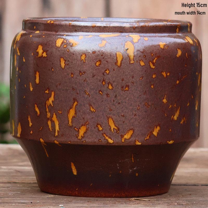 Large Handmade Coarse Ceramic Pot for Succulents and Greenery