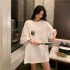Plus Size Ladies O-neck Tops Casual Pullovers Oversized Summer Short Sleeve Women's Clothing Loose Solid Color T-Shirts