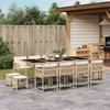 Vidaxl 13-Cz. Havemøbelsæt Med Hynder, Beige, Polyrattan