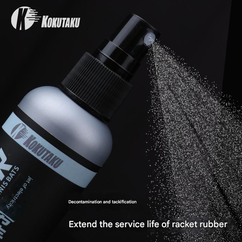 KOKUTAKU Professioneller Tischtennisbelag-Reiniger-Spray für Schläger Tragbarer Tischtennis-Schläger Reinigungs-Kautschukpflege-Flüssigkeit