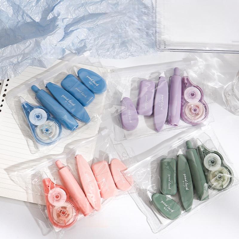 5pcs Correction Tapes Set Macaron Color Correcting Cleaning Tools for Students Office School Homework