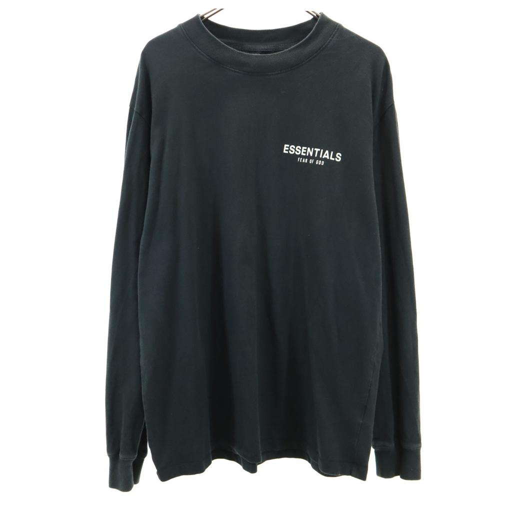 Essentials Back Print Long Sleeve Print T-shirt L Black Ron T Men's Used