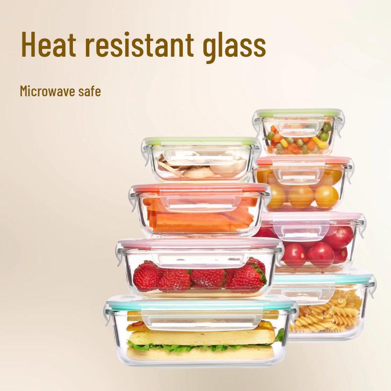Borosilicate Glass Food Storage & Microwave Safe Bento Box Set