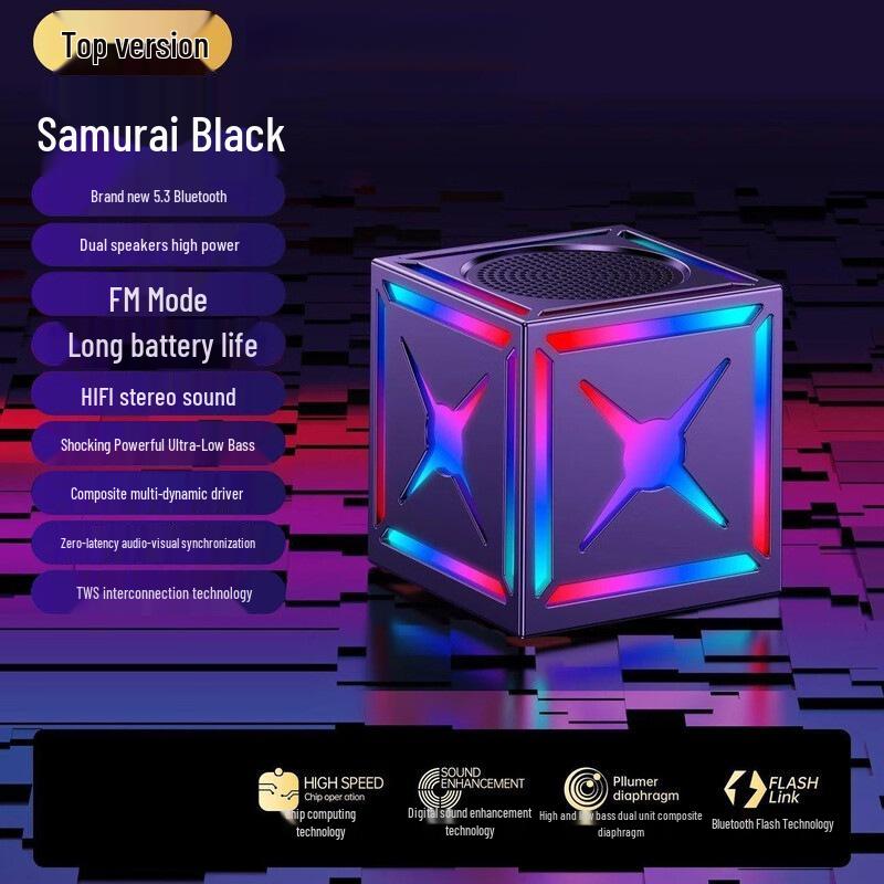 

Mecha Black Warrior TWS Bluetooth Speaker - Portable Subwoofer with High-Quality Sound