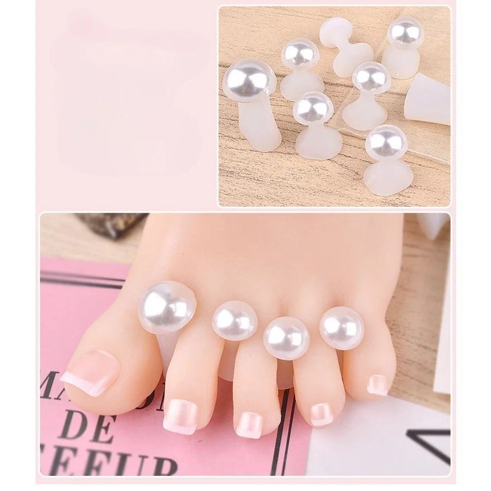 8Pcs/Set Funny Soft Silicone Toe Separator for Nail Polish Set Toe Spacers for Feet Apply Nail Polish Nail Art Pedicure Tool