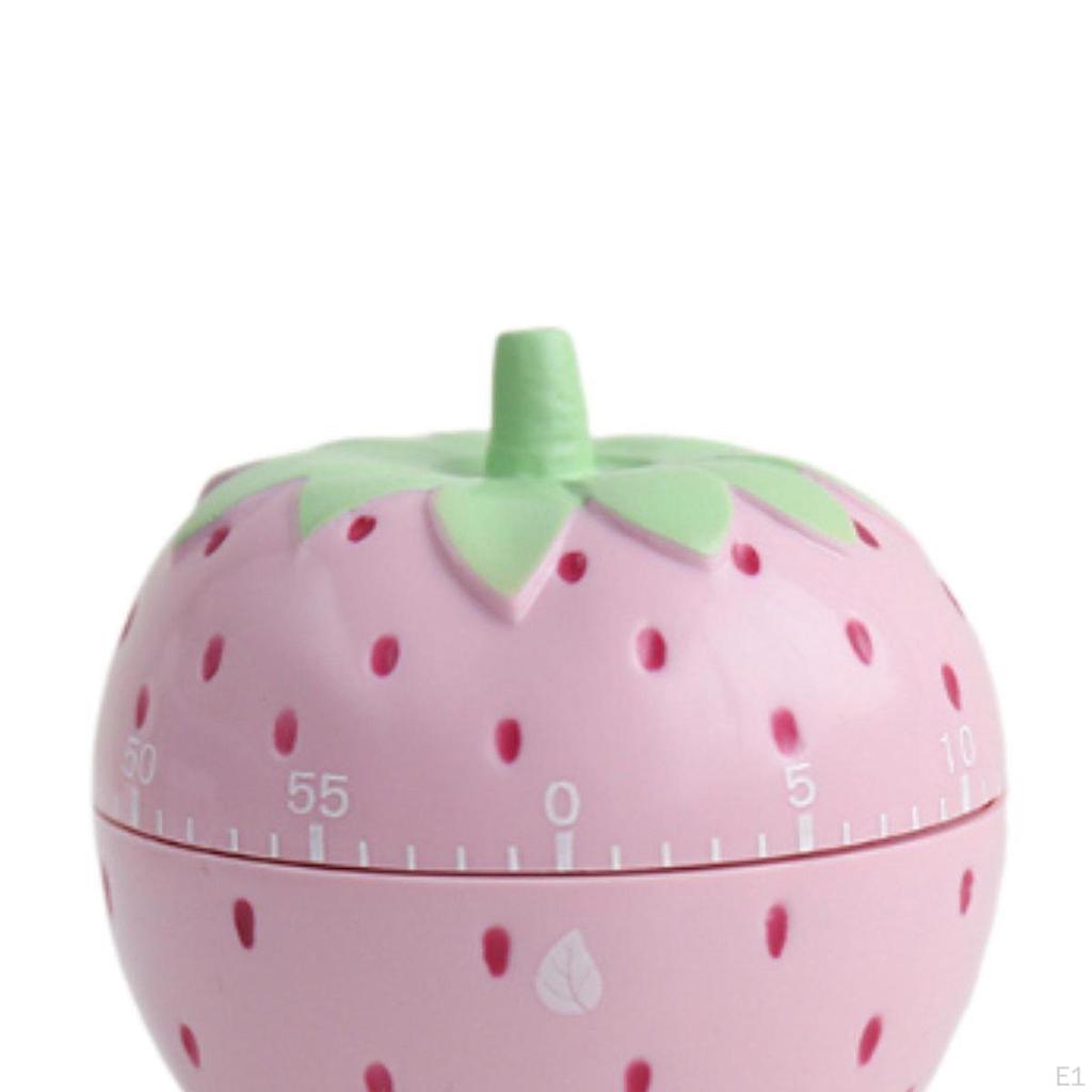 Mechanical Cooking Timer Alarm Clock Cute Strawberry Decorative Kitchen Tool Timing Reminder for