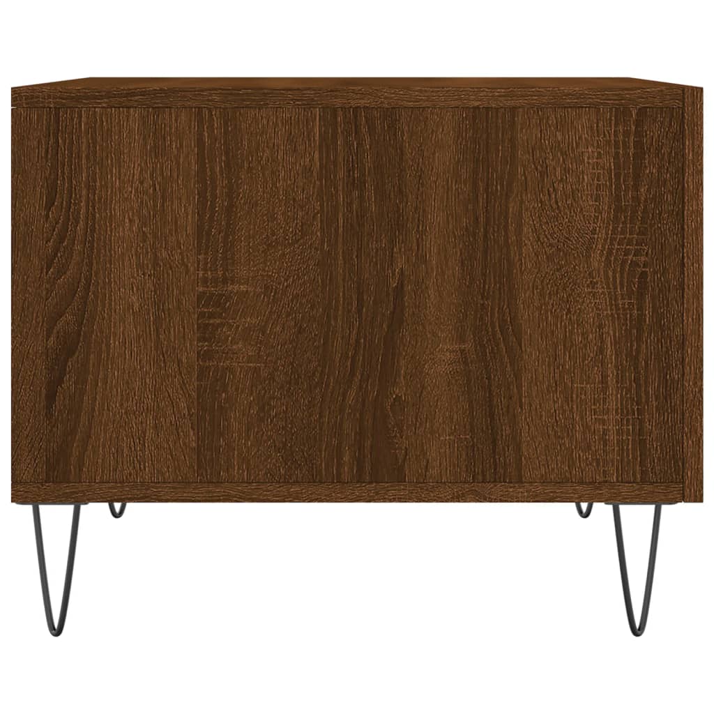 Coffee Table Brown Oak Effect 50x50x40 cm Engineered Wood
