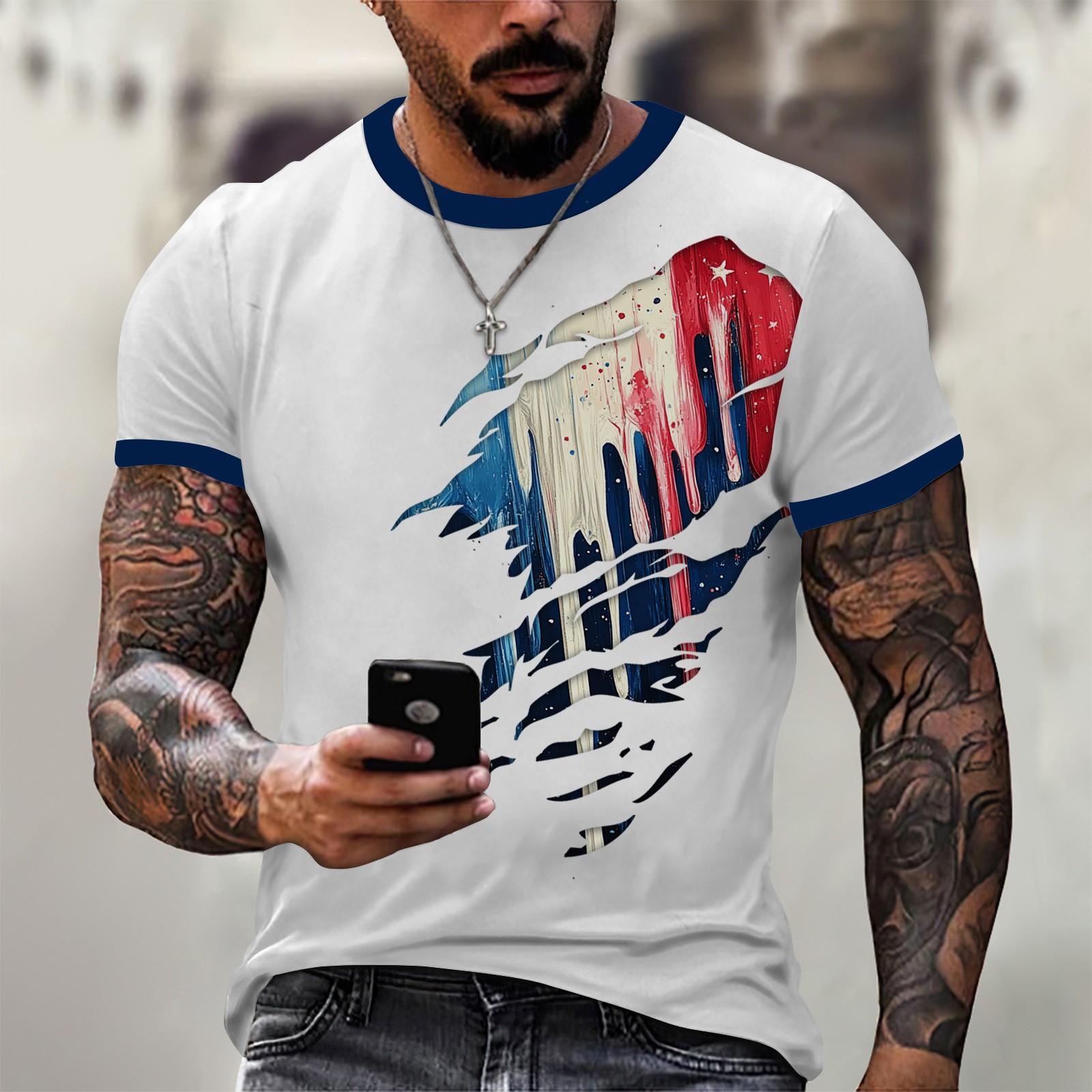 

Мужская модная футболка, уличная повседневная одежда с коротким рукавом XXL хаки