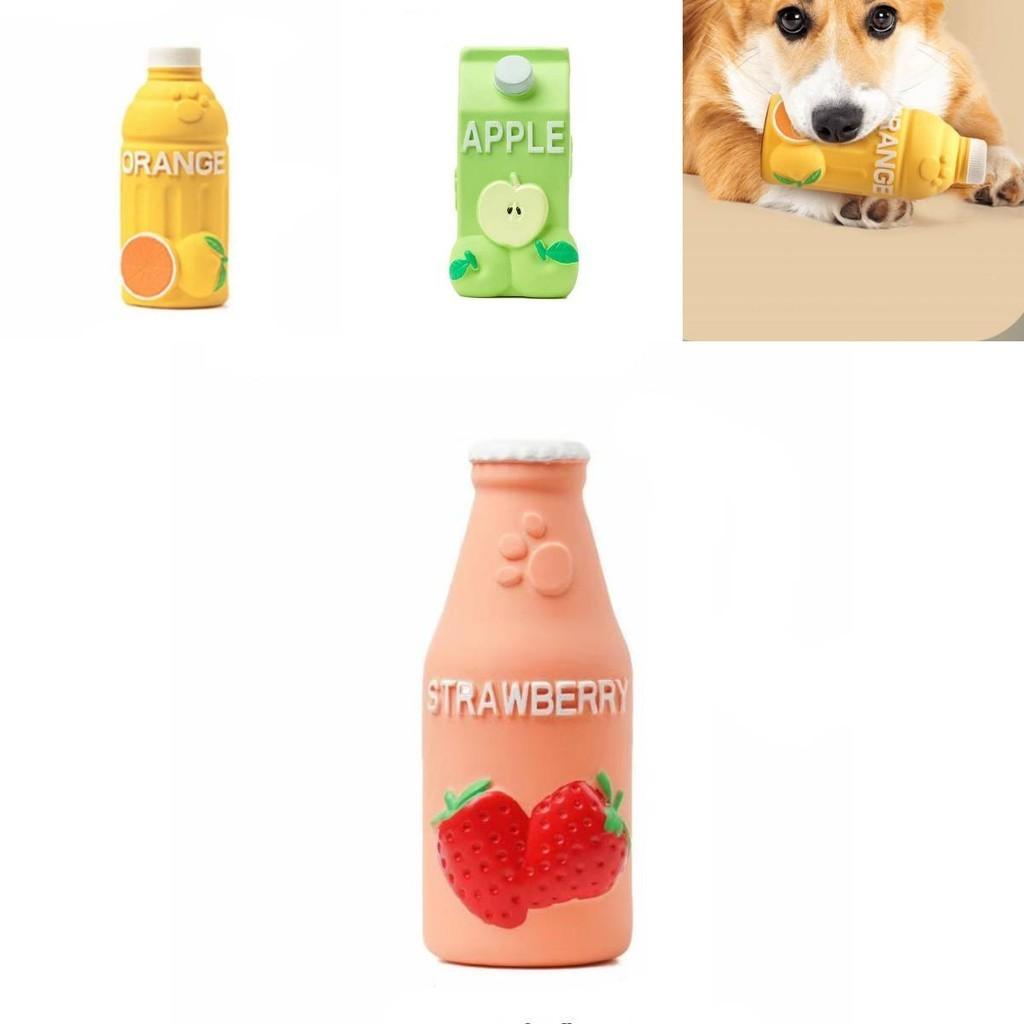 Durable And Fun Latex Pet Toy With Squeaky Drink Bottle Design