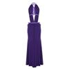 European & American Pattern Patchwork Sequin Mesh Dress - Backless, Hollow Design, Long Holiday Style Dress