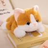 40~65Cm Lying Cat Kitten Plush Toy Stuffed Yellow Grey Orange Black Cow Mixed Colors Cats Fluffy Plushie Friend Gift