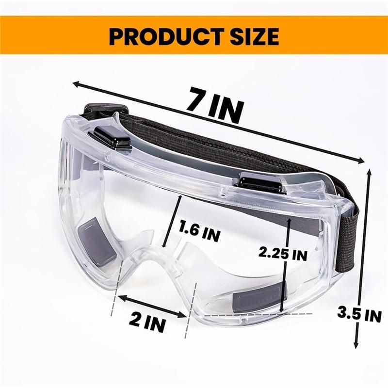 Safety Goggles Over Glasses, Anti-Fog Splash Proof Impact Resistant for Work Lab Construction