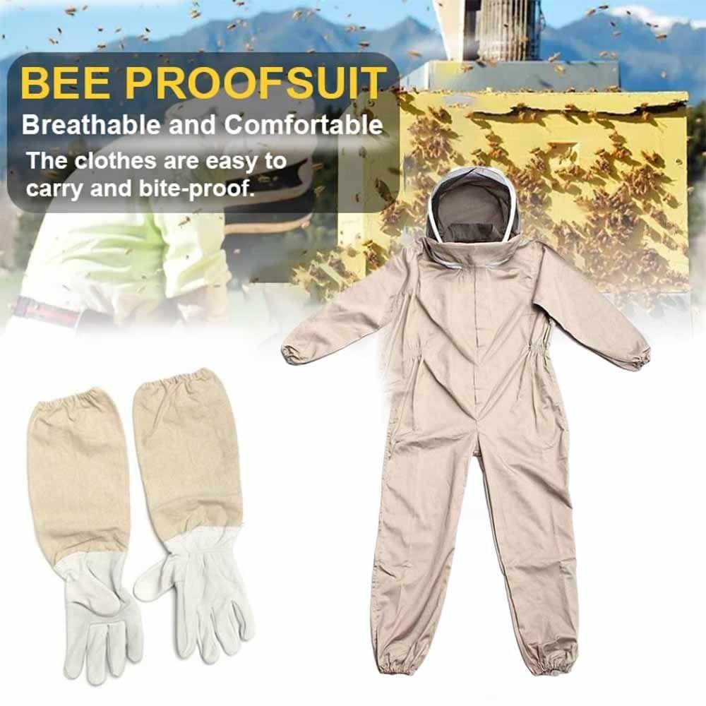 Ventilated Design Beekeeping Protective Suits Durable Professional Grade Bee Suit with Gloves Protective Coveralls
