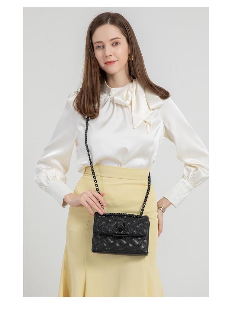 2025 Minimalist Black Eagle Crossbody Chain Bag