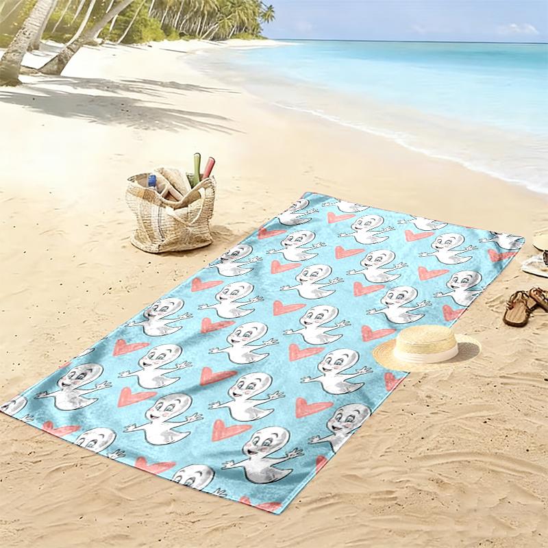 Casper Print Beach Towel, Large Soft Quick Dry Towel for Beach Camping Swimming