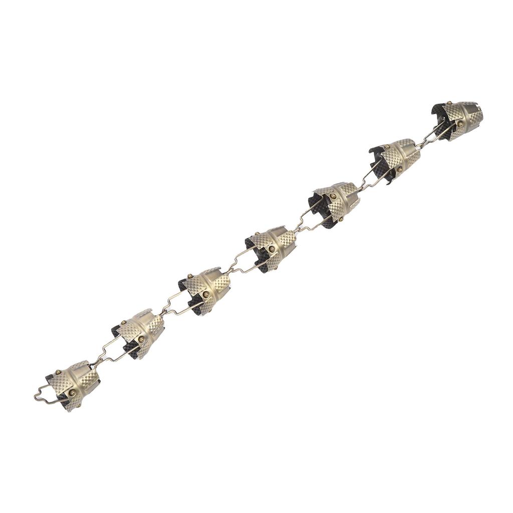 Bronze Tripod Rain Chain, 3.28ft, 7cups, Vanized Antique Bronze Hanging Decorative Rainwater Catch Chain for Outdoor Garden, Yard, Temple