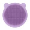 Cute Cartoon Baby Bath Brush Portable Soft Silicone Shampoo Scalp Massage Scrubber Exfoliator Brush Pink/Purple