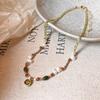 2025 New Arrival Elegant Emerald Olivine Stone Natural Freshwater Pearl 14K Gold Filled Female Chain Necklaces  For Women