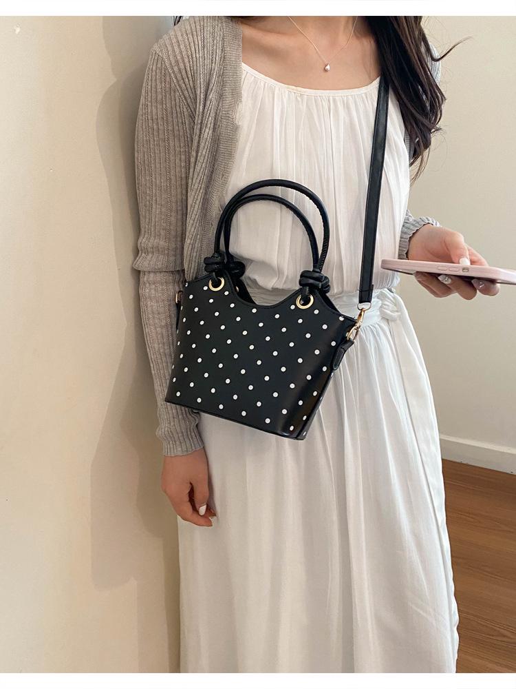 2026 Summer Women's Polka Dot Handbag: Exquisite Small Outing Shoulder Crossbody Bucket Bag