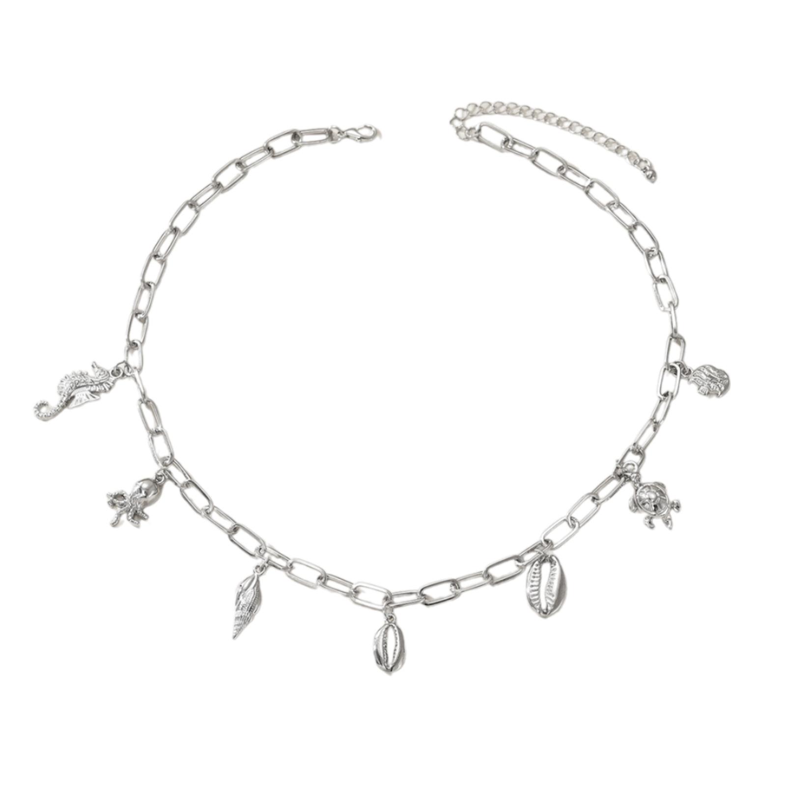 

Богемное ожерелье-подвеска из перламутровой раковины, регулируемое, пляжная бижутерия, модная многослойная цепочка для женщин, отпускное многослойное украшение 5