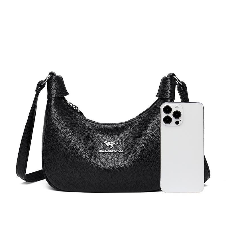 Fashionable Women's Crossbody Bag, Casual Retro Shoulder Bag, Soft Leather Texture, Women's Fashionable Simplicity, European Trend Retro