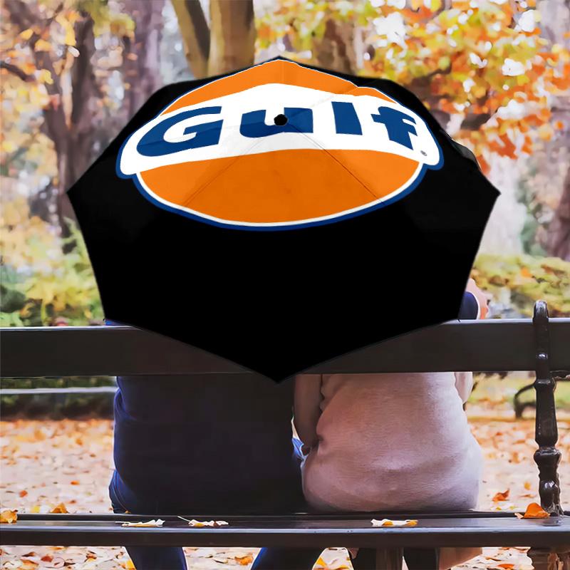 Logo Marca Gulf Ombrello pieghevole 8 stecche Parapioggia Ombrello da sole Ombrello da sole Regalo viaggio