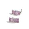 Gorgeous Silver Earrings for Women & Girls Natural Amethyst February Birthstone Light Luxury Jewelry Birthday Dating Love Gift