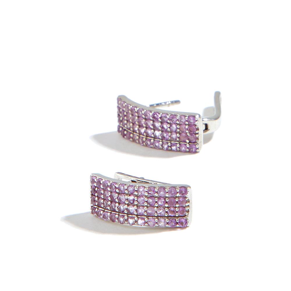 Gorgeous Silver Earrings for Women & Girls Natural Amethyst February Birthstone Light Luxury Jewelry Birthday Dating Love Gift