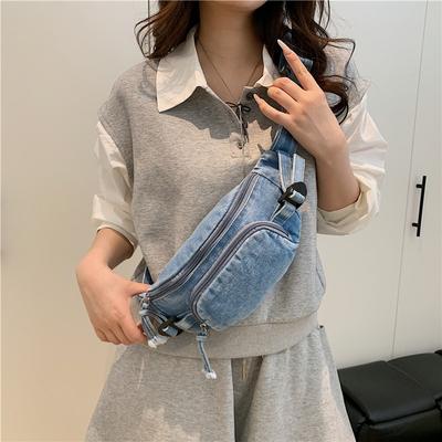 Borsa a tracolla da donna Borsa da petto in denim