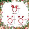 6/12PCS Random Christmas Headbands Party Favors Xmas Party Headband Favors Christmas Hat Hairpin for Holiday Classroom Supplies