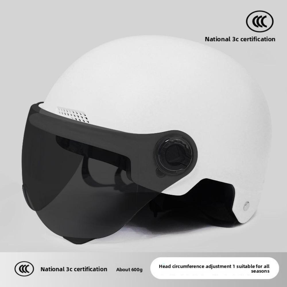 Suitable for Electric Vehicles, Women's Summer Sunscreen, Women's Battery Car, An Hat, Cute Cat Ears, Universal In All Seasons, Half Helmet Men