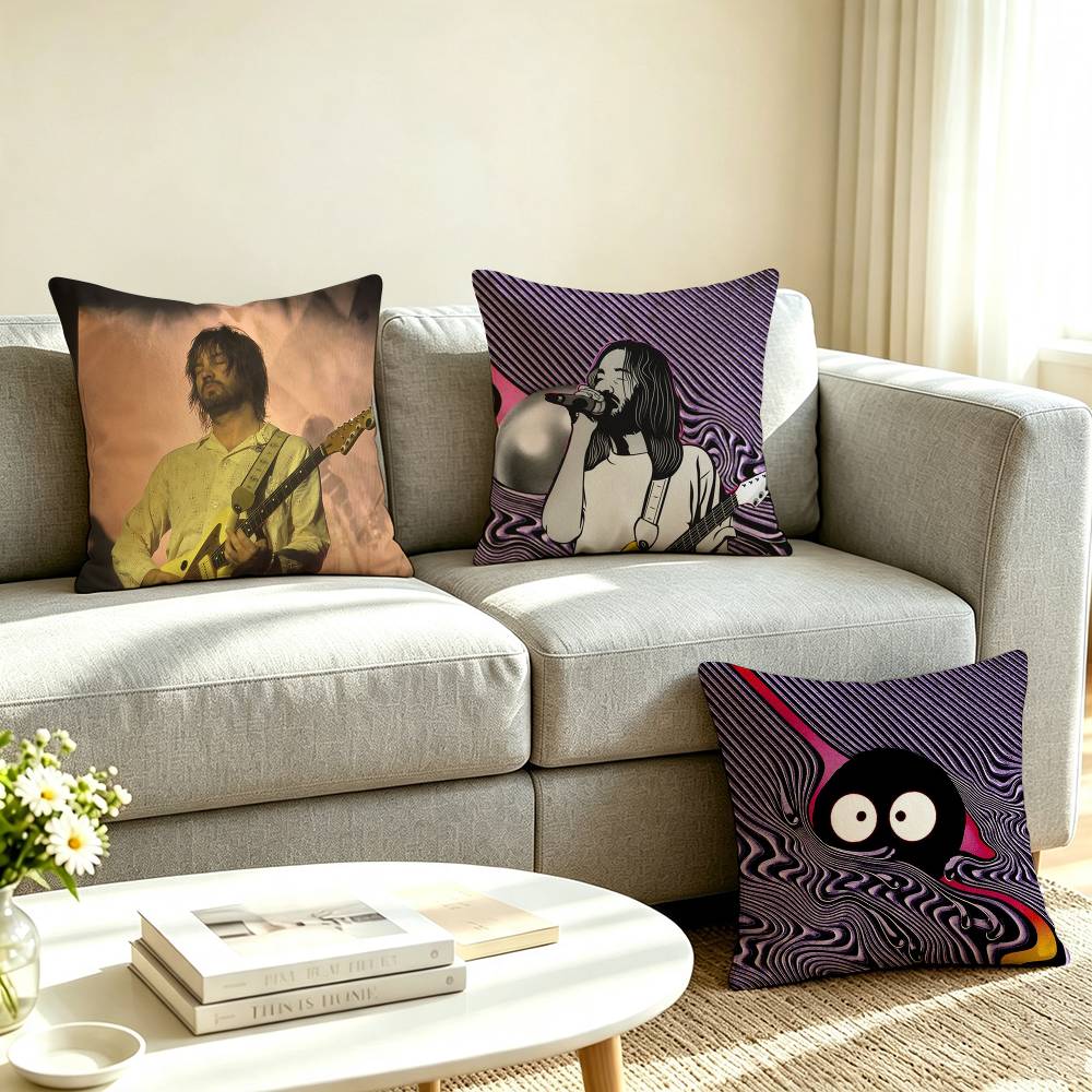 T-Tame Impala Rock Band Square Double-Sided printed Pillow Case Bedroom Bedside Pillow Sofa Cushion Cover