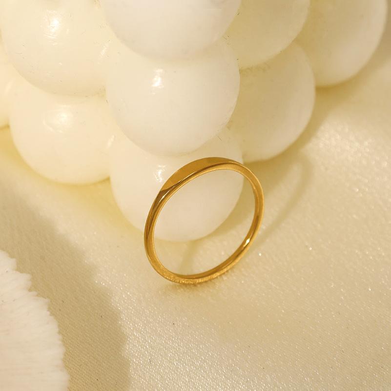 Simple And Cold Style Fashion Hot Niche Geometric Ring Girls 316 Ring Does Not Fade