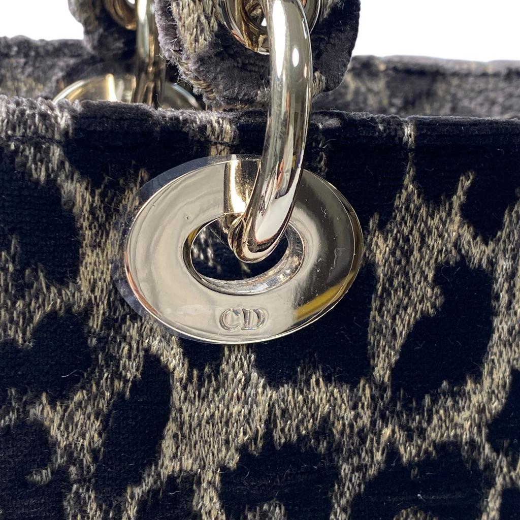 Used DiorShoulder Bag Leopard Suede Women