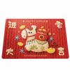 New Horse Pattern New Year Door Mat Red Door Carpet Soft Water Absorption Blanket Home Decorations