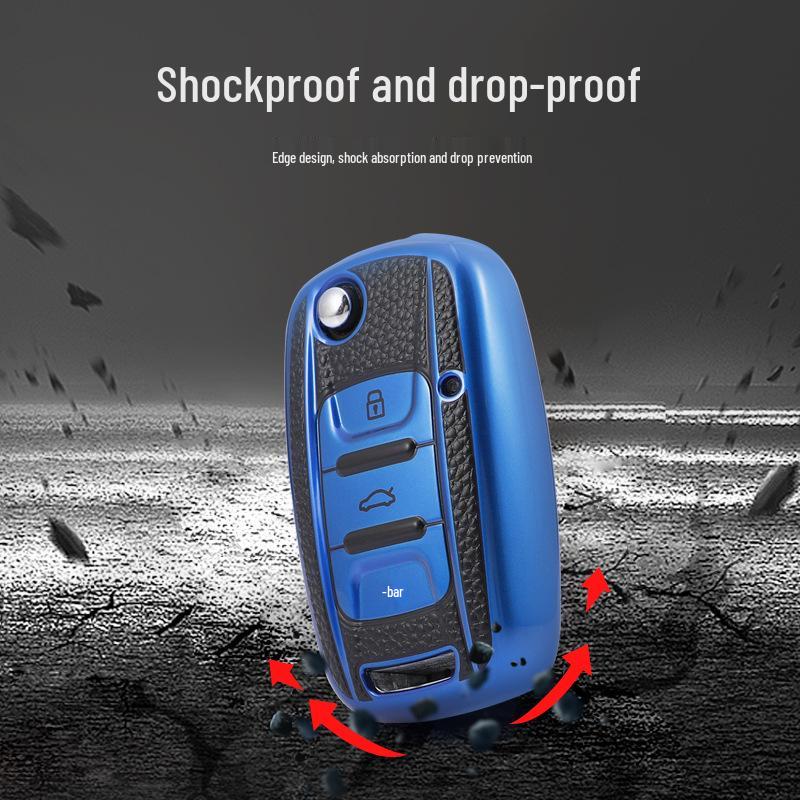 Leather Pattern Key Case for Wuling Baojun Models 730/530/510/360/310w