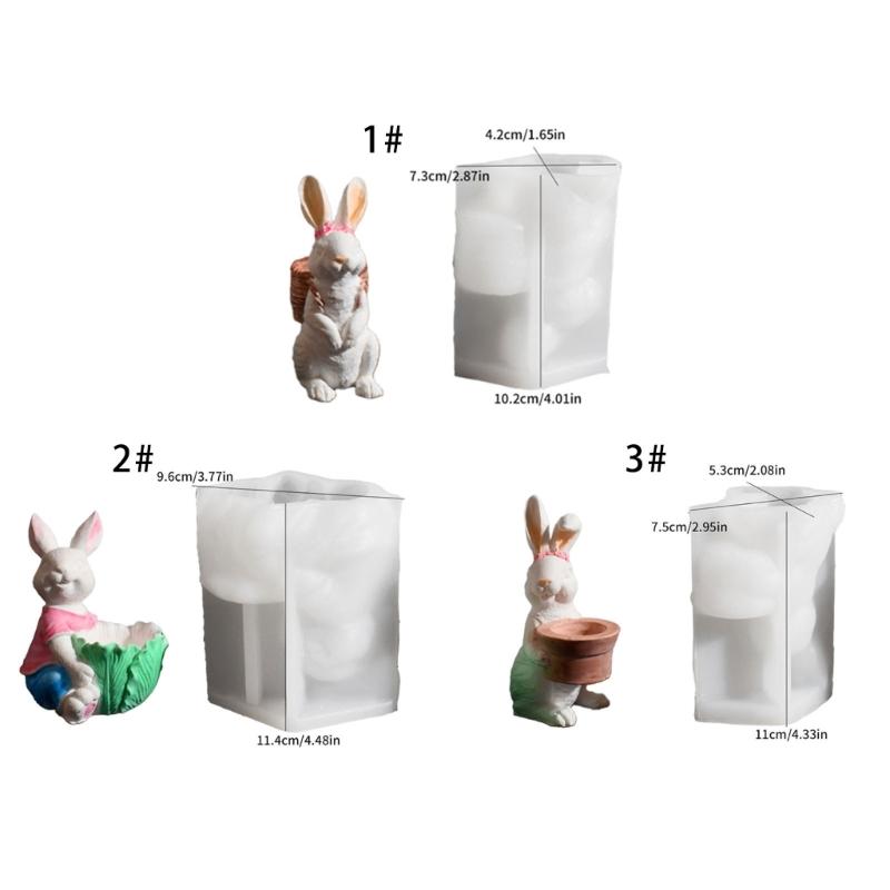 Easy Releases Silicone Rabbits Mould For Artisanal Craft And Decorations