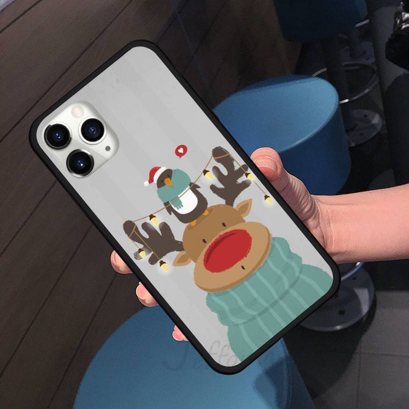 Happy New Year Christmas Gift Cute Phone Case for iPhone 11 12 Pro XS MAX 8 7 6 6S Plus X 5S SE 2020 XR