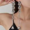 Diamond Bells, Fringed Pearl Earrings, Bohemian Niche Design Studs, Personalized Exaggerated Earrings