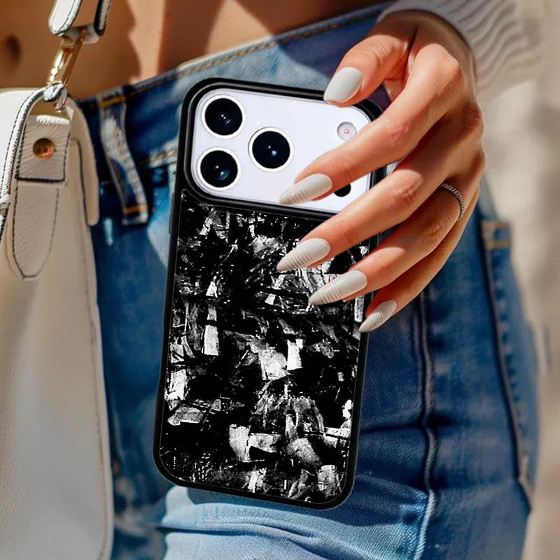 Funda de Teléfono de Fibra de Carbono Forjada Para iPhone 17 Air 14 15 13 12 Max Cubierta Para Apple 14 15 16 16e 11 Pro Max Plus Coque